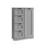 Commode à 4 tiroirs de 23,6 po avec porte de grange coulissante, armoire de rangement-119728082