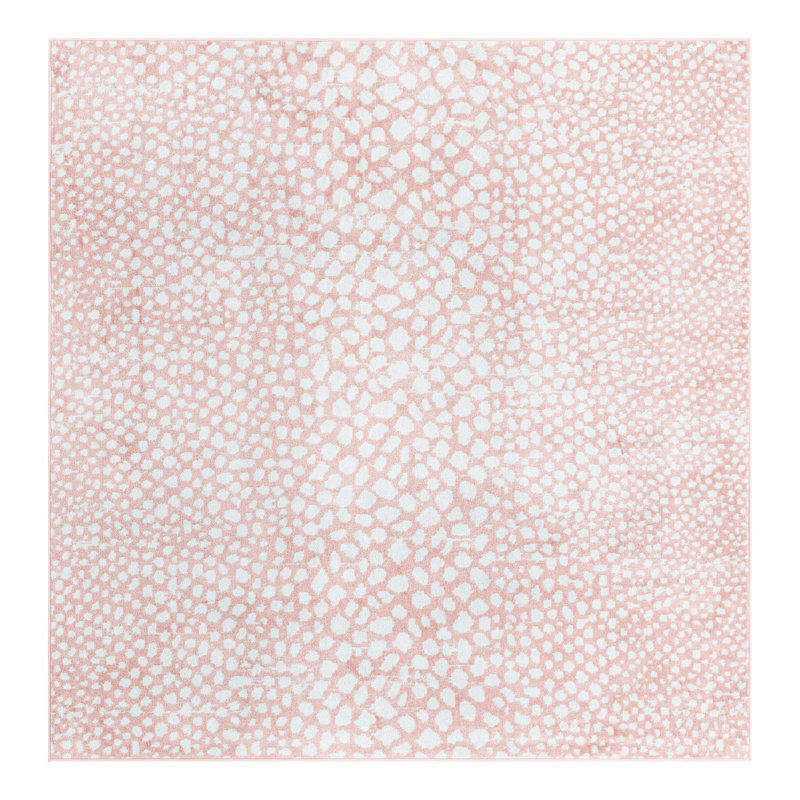 Tapis rose à motif animalier Langley Street®, Carré 7 pi 10 po