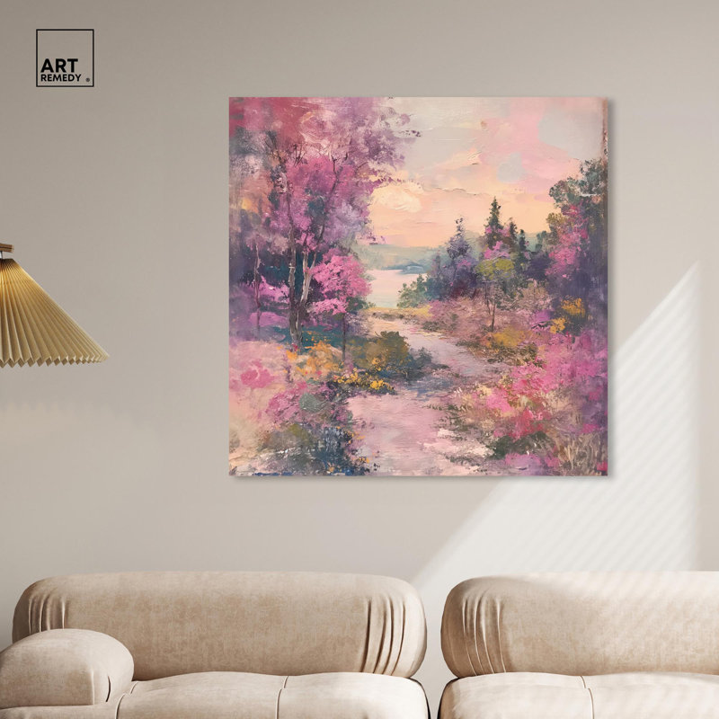 Blush Wild Haven 40" x 40" Canvas Landscape Artwork