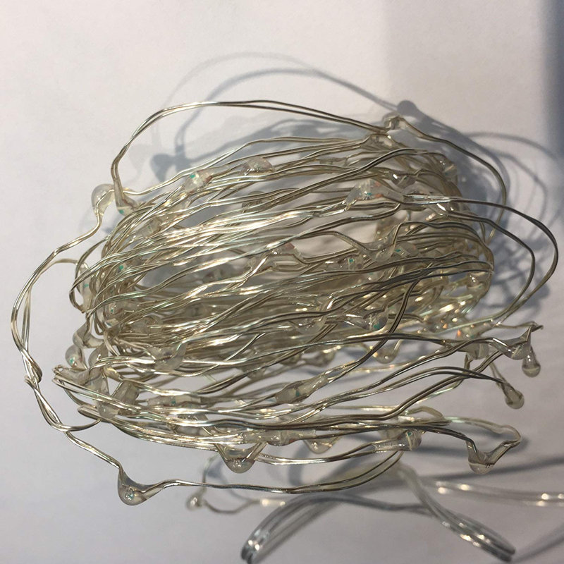 Guirlande de lumières scintillantes à DEL de 16,4 pieds de long avec 100 ampoules Lesera (ensemble de 2), Rose