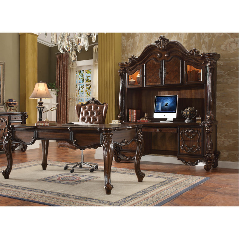 Bertelle Executive Desk, Cherry Oak