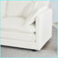 Canapé modulaire en U moderne avec repose-pieds en chenille 5 places Modern White-468612454