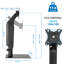 Support de bureau noir Mount-it réglable pouvant supporter jusqu'à 17,6 lb