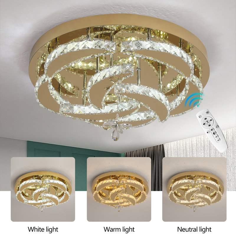 Alachua 8 - Light Crystal Chandelier with Crystal Accents, Gold, Yes