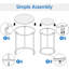 Metal Frame Nesting Tables, Round Side Tables-1969851988