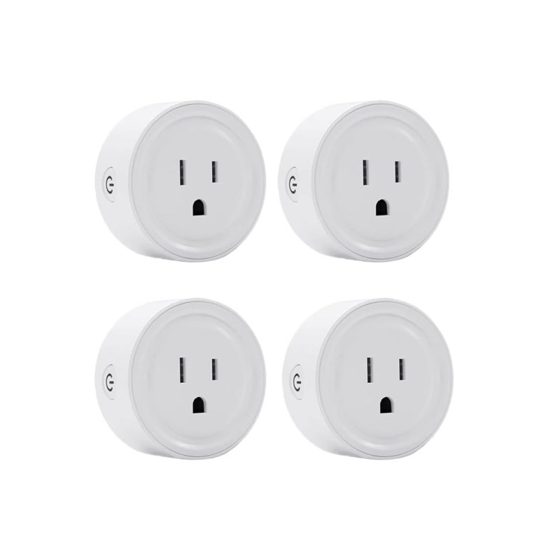 Smart Plug Mini (paquet de 4) - Prises Wi-Fi compatibles avec Alexa, l'application Google Home & Smart Life, aucun concentrateur requis, fonctions de minuterie et d'horaire, conception sans fil compacte