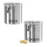 Ensemble de 2 pots en acier inoxydable - Biscuits, farine