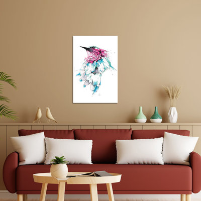 Hummingbird Print On Acrylic Glass