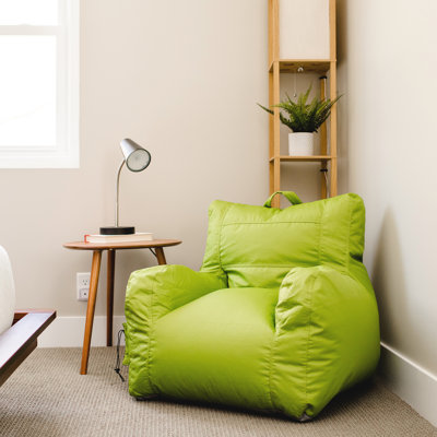 Big Joe Dorm Bean Bag Chair with Drink Holder and Pocket, Durable Polyester by Big Joe