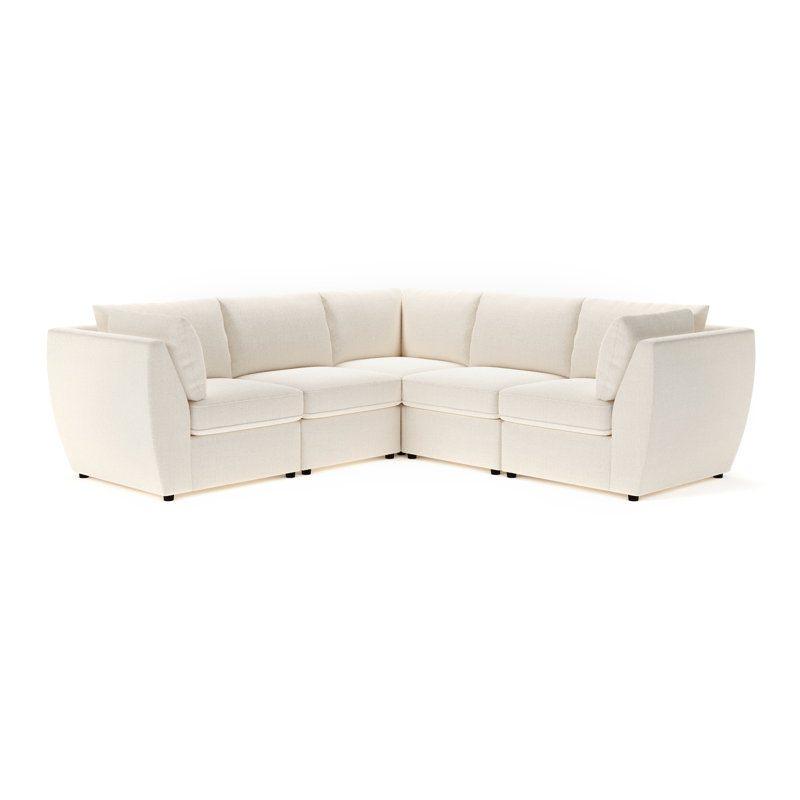 Canapé modulaire rembourré 5 pièces Halson, Davis Pearl