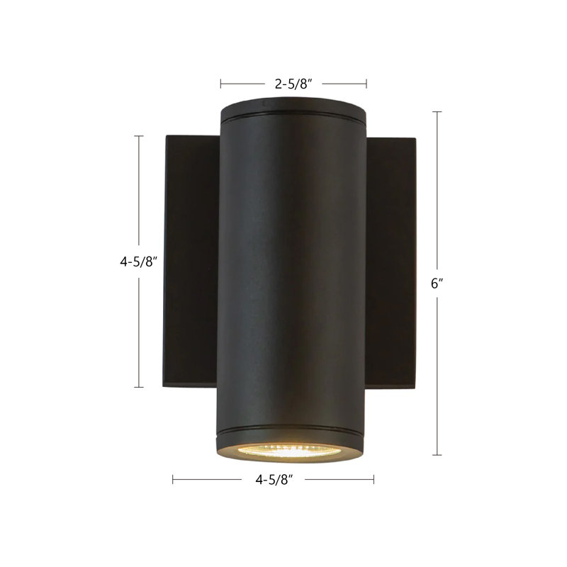 Nordic Glass LED Flush Mounted Sconce, 6" H x 4.63" W x 3.38" D, Black, 8 W