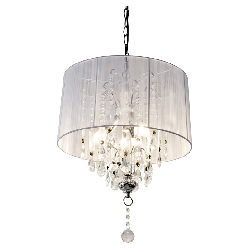 Citrine 3 - Light Drum Chandelier, White