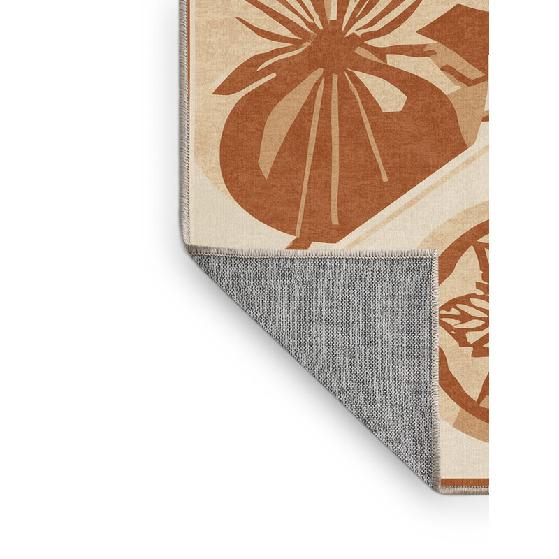 Tapis beige lavable à la machine Easton Dumplings, 2 x 5
