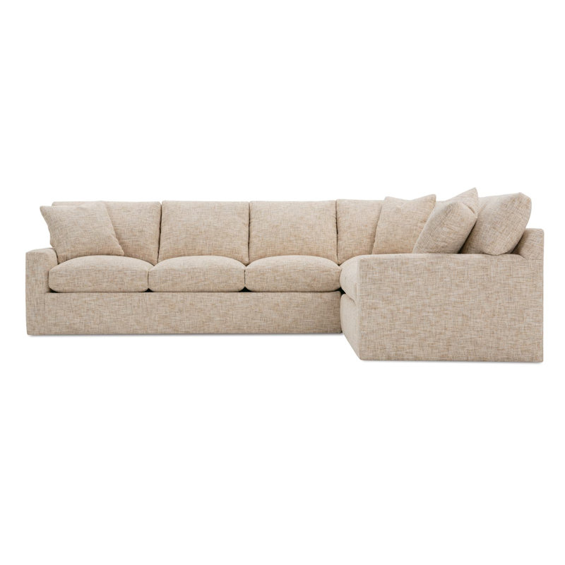 Dorian 2-Piece Sectional, Brown Polyester, Right Hand Facing