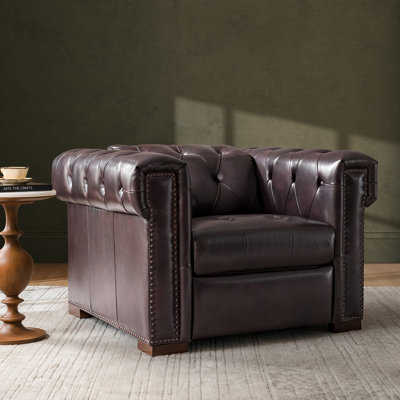 Burbank Traditional Genuine Leather Power Recliner