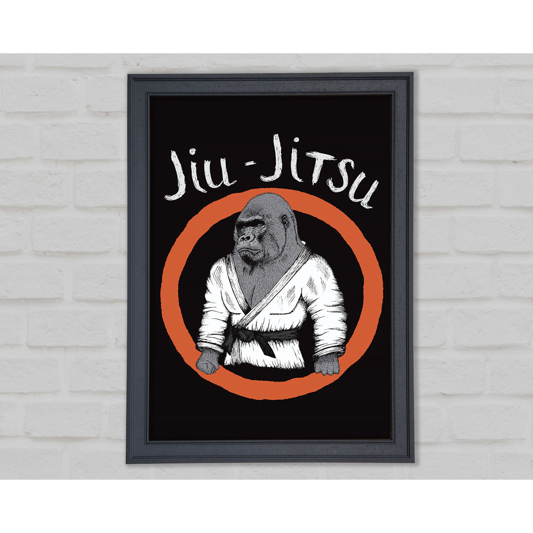 Gerahmtes Leinwandbild Jiu Jitsu Gorilla