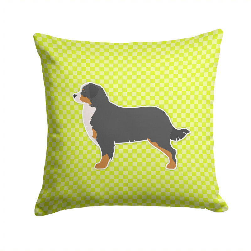 Coussin décoratif intérieur/extérieur bouvier bernois mountain, H 14 po x l 14 po x P 3 po, Vert