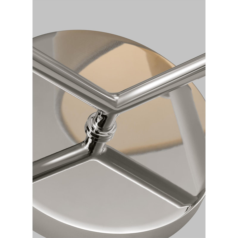 Monroe Steel Armed Sconce, Polished Nickel