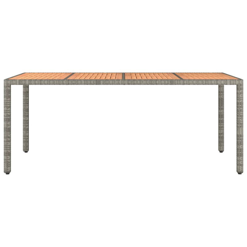 Lotoya Rectangular Outdoor Dining Table , 190cm cm W 90cm cm D, Grey, 75" H x 90" W x 190" D
