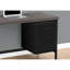 Bureau d'ordinateur, bureau personnel, ordinateur portable, installation à gauche, à droite, tiroirs de rangement, L 48 po, bureau, stratifié noir et gris, métal noir, contemporain