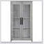 Armoire haute en bois d'ingénierie Myerson Grey Driftwood 2 portes, parfaite pour le rangement et pour ajouter du charme rustique à n'importe quelle pièce