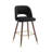 Loganville Velvet Upholstered Bar Stool with Rubberwood Legs-1834192562