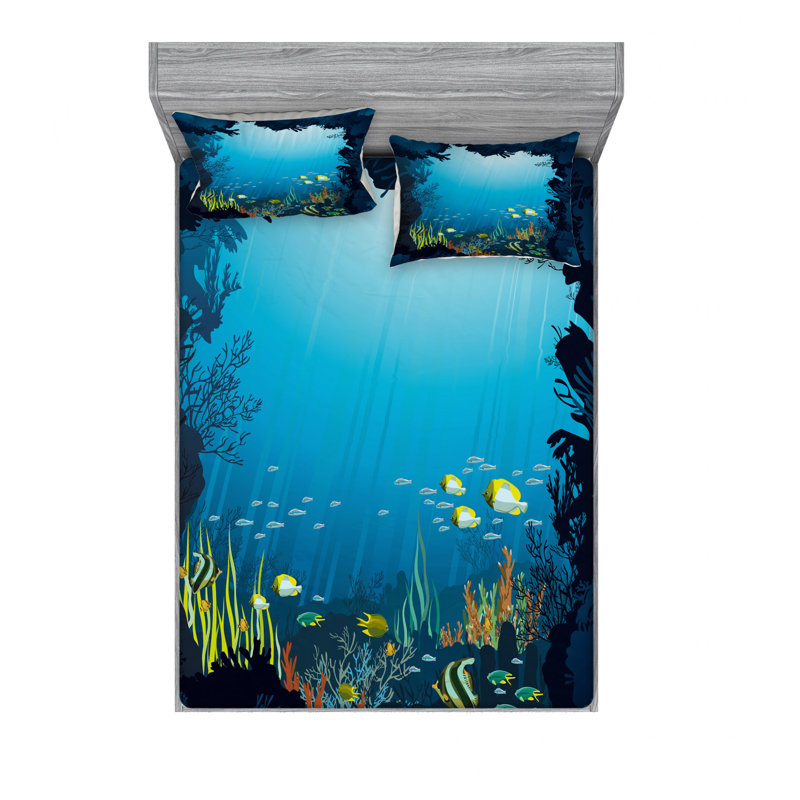 Ensemble de draps exotiques de beauté dégradé, Ensemble de drap pour grand lit avec drap-housse