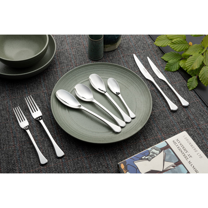Rivers Collection 44 Piece Stainless Steel Cutlery Set , Service for 6, Rother