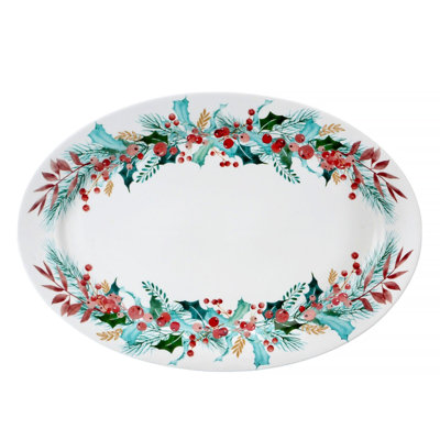Holiday Arrangement Porcelain Oval 16"