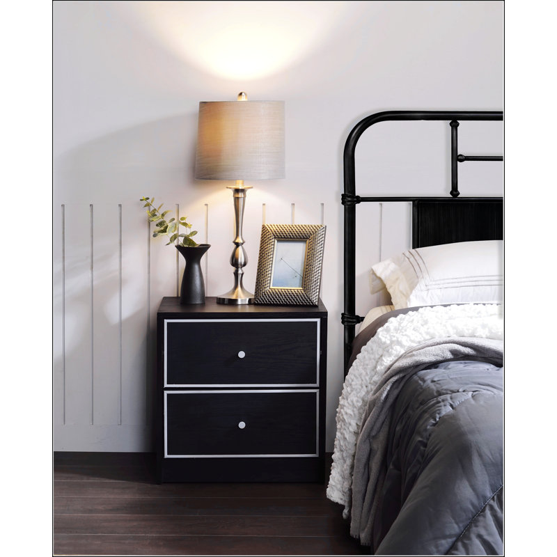 Jabir Black And Silver Accent Table