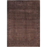 Overdyed Hand-Knotted Wool Modern-Contemporary Brown Area Rug 9' 2" x 12' 1"