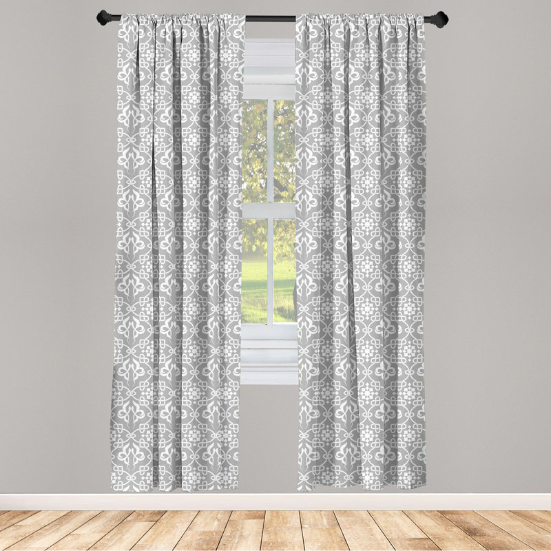 Irish Floral Semi-Sheer Rod Pocket Sliding Panel, 28" x 63"