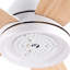 Ventilateur de plafond blanc 52 po avec ensemble d'éclairage DEL intégré, télécommande, 5 pales en contreplaqué et application intelligente