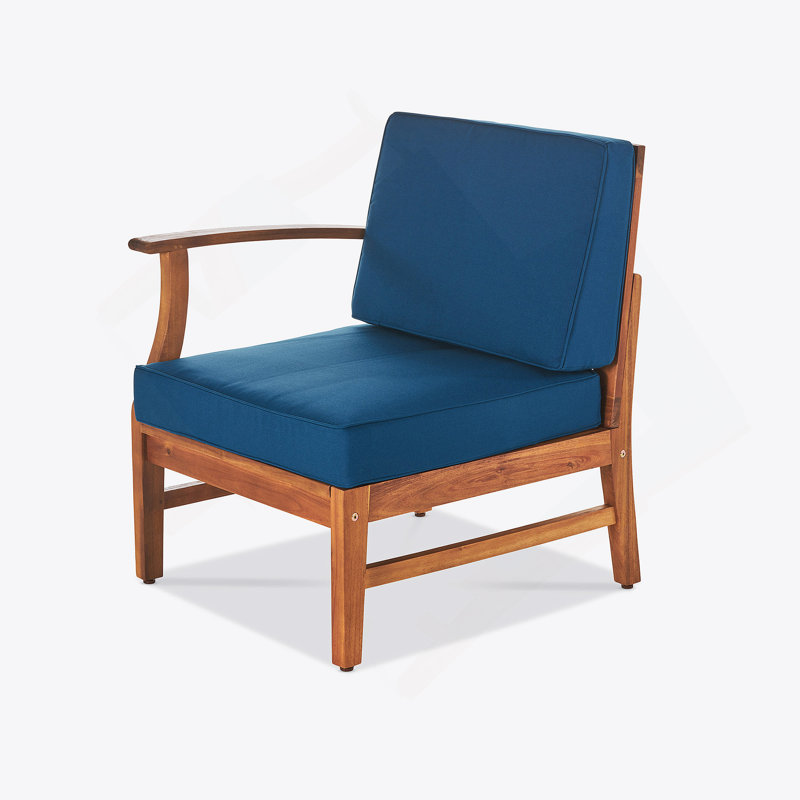 FAUTEUIL GAUCHE PERLA, BLEU, Bleu