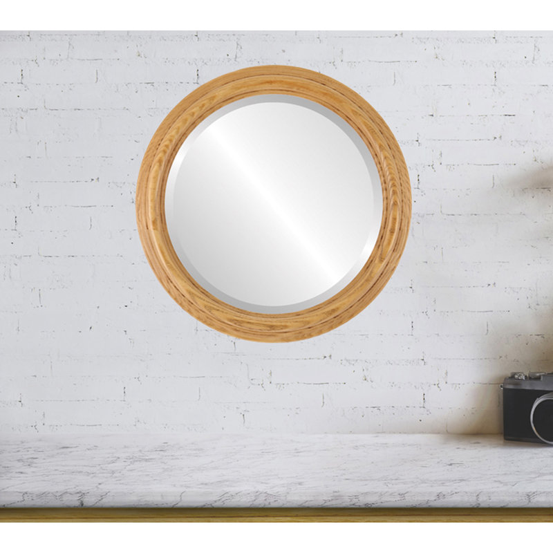 Wimborne Solid Wood Mirror, 17" x 17", Light Carmel