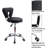 Backed Adjustable Height Ergonomic Lab Stool with Wheels
