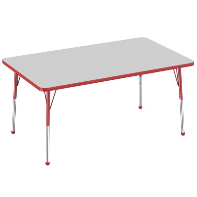 Rectangle T-Mold Adjustable Height Activity Table