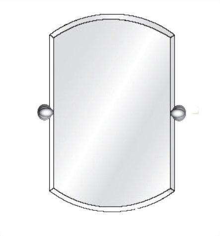 Miroir mural sans cadre à double arche inclinable Hythe, H 38 po x L 24 po