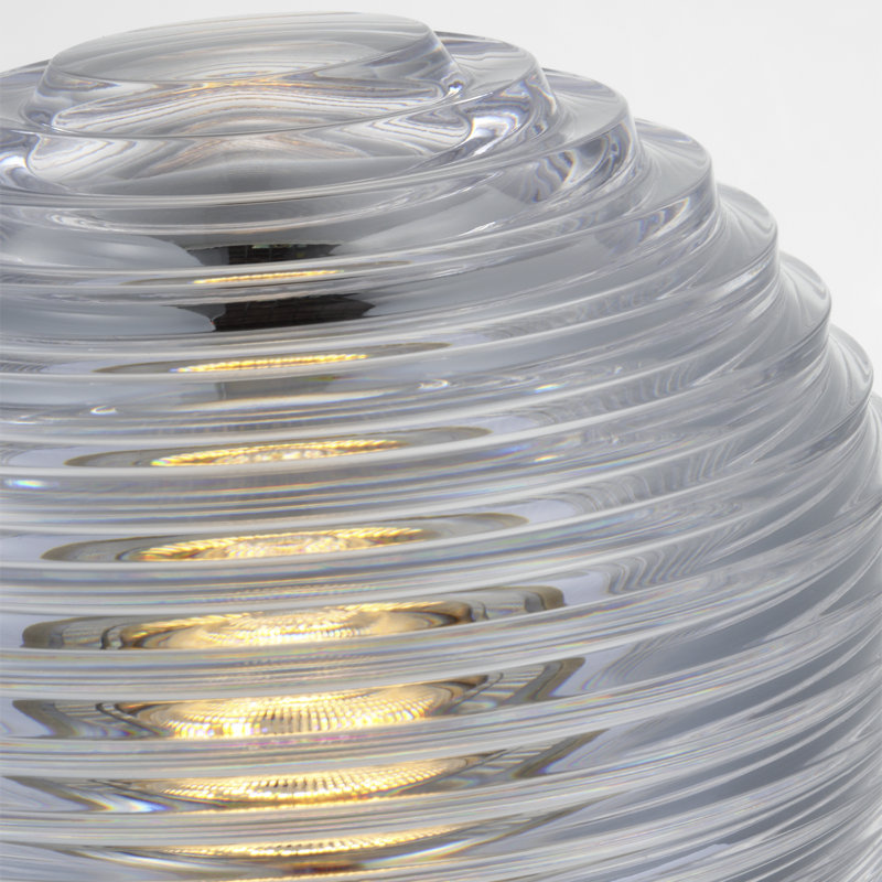 Waterford Circon 7" Rechargeable Accent Lamp  with Clear Crystal, Gold