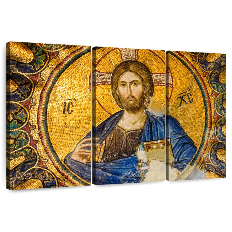 Adella Chora Church, mosaïque de Jésus, H 42 po x l 65 po