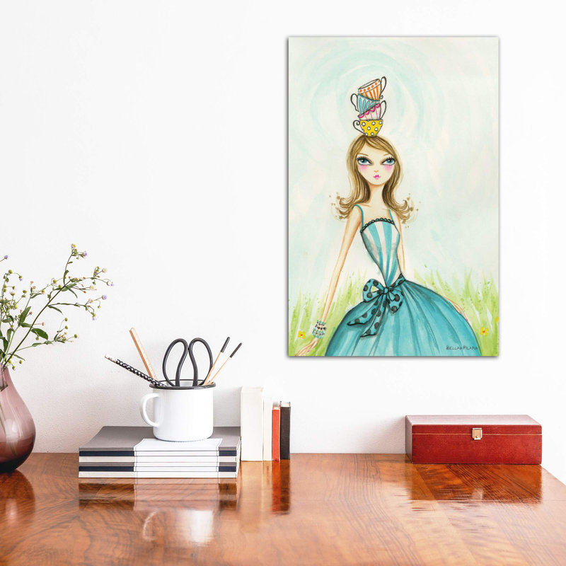 Art de noël à thé, Toile tendue, H 18 po x l 12 po x P 1,5 po
