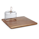 Glenwood Square Serve Board with Cloche
