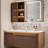 Japanese light luxury simple bathroom cabinet