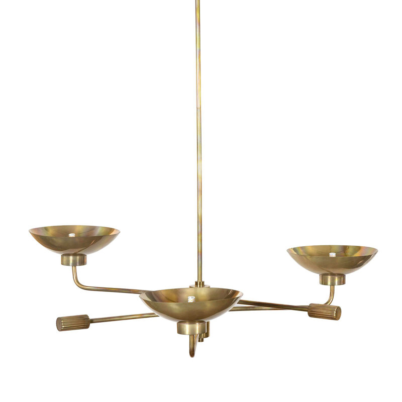 Lund Chandelier-Burnt Brass