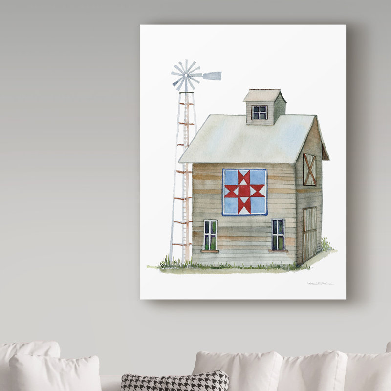 'Life on the Farm Barn Element III' Acrylic Painting Print on Wrapped Canvas, 19" H x 14" W x 2" D