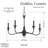 5 - Light Steel Dimmable Empire Chandelier