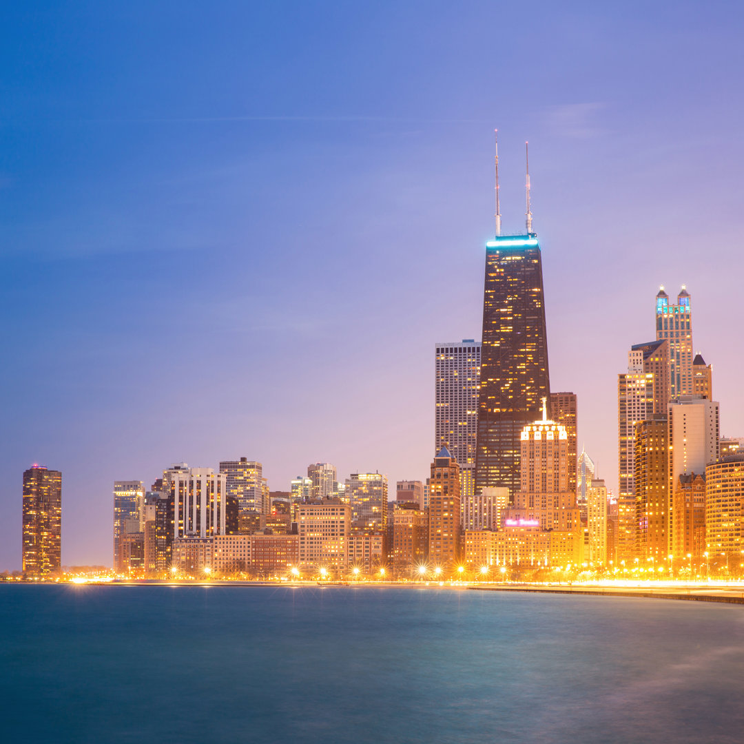 Chicago Downtown Panorama von Vichie81 - Leinwandfoto