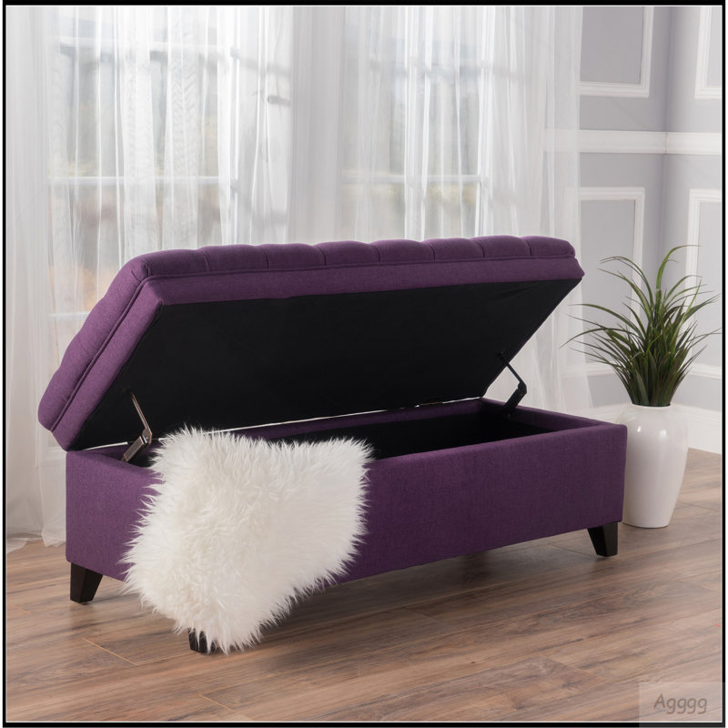 OTTOMAN DE RANGEMENT JULiana, Mauve