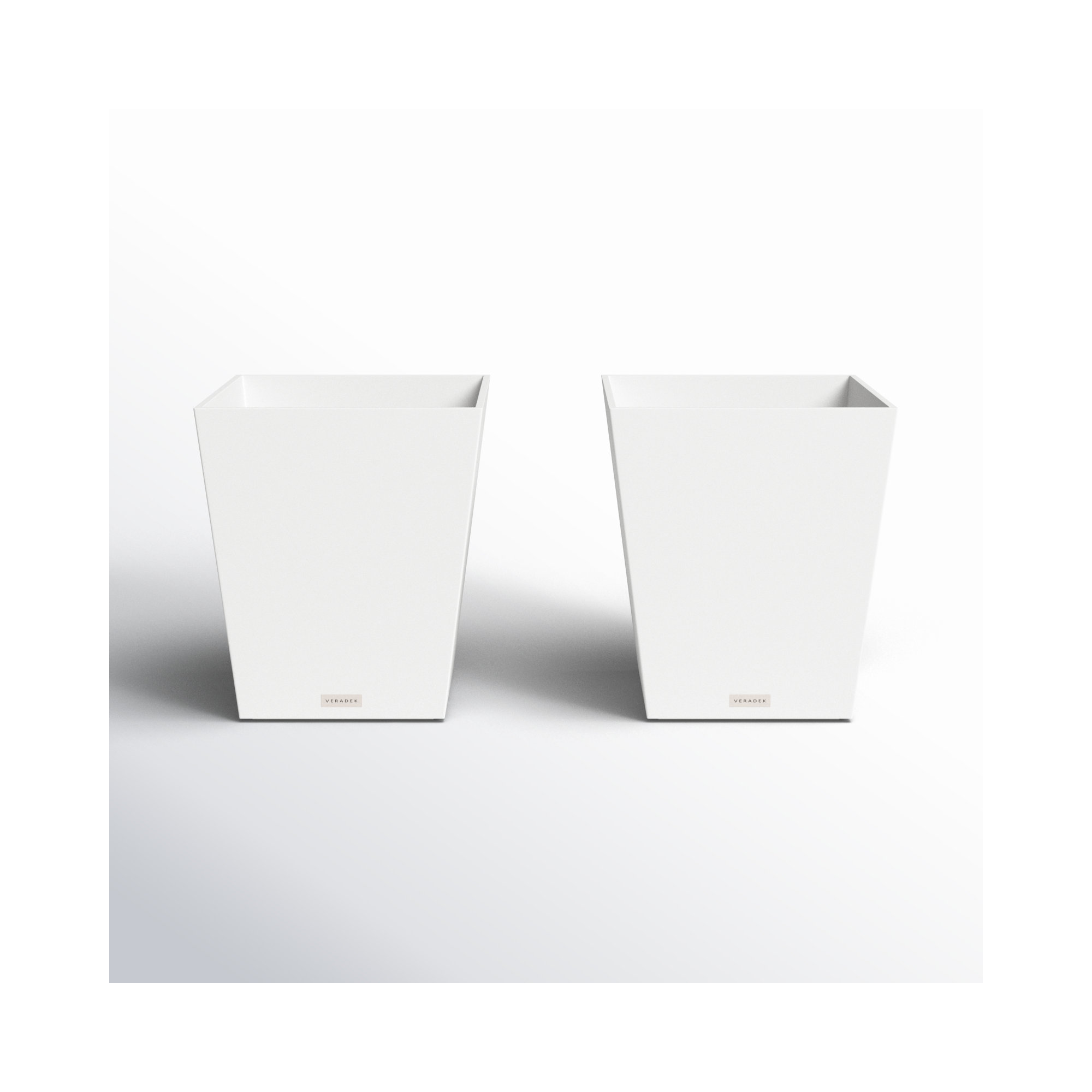 Pure Series Nobleton Planter, 18" H x 16" W x 16" D, 2, White