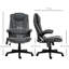 Fauteuil de bureau gris foncé avec massage et vibration 6 points - inclinable, rembourré, réglable en massage vibrant, chauffant, assise